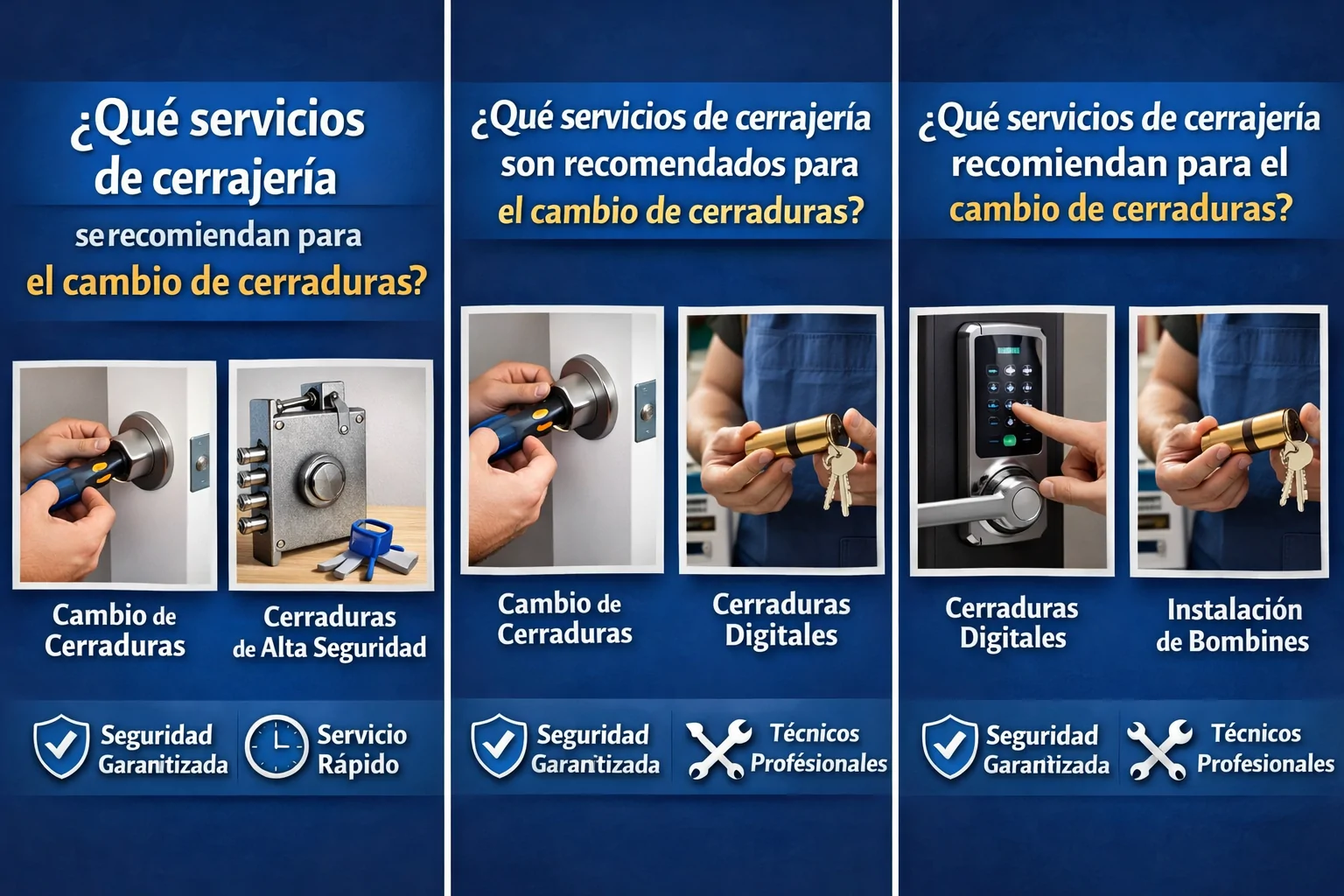 Que servicios de cerrajeria se recomiendan para el cambio de cerraduras Hospitalet de Llobregat - &iquest;Qu&eacute; servicios de cerrajer&iacute;a se recomiendan para el cambio de cerraduras en Hospitalet de Llobregat?