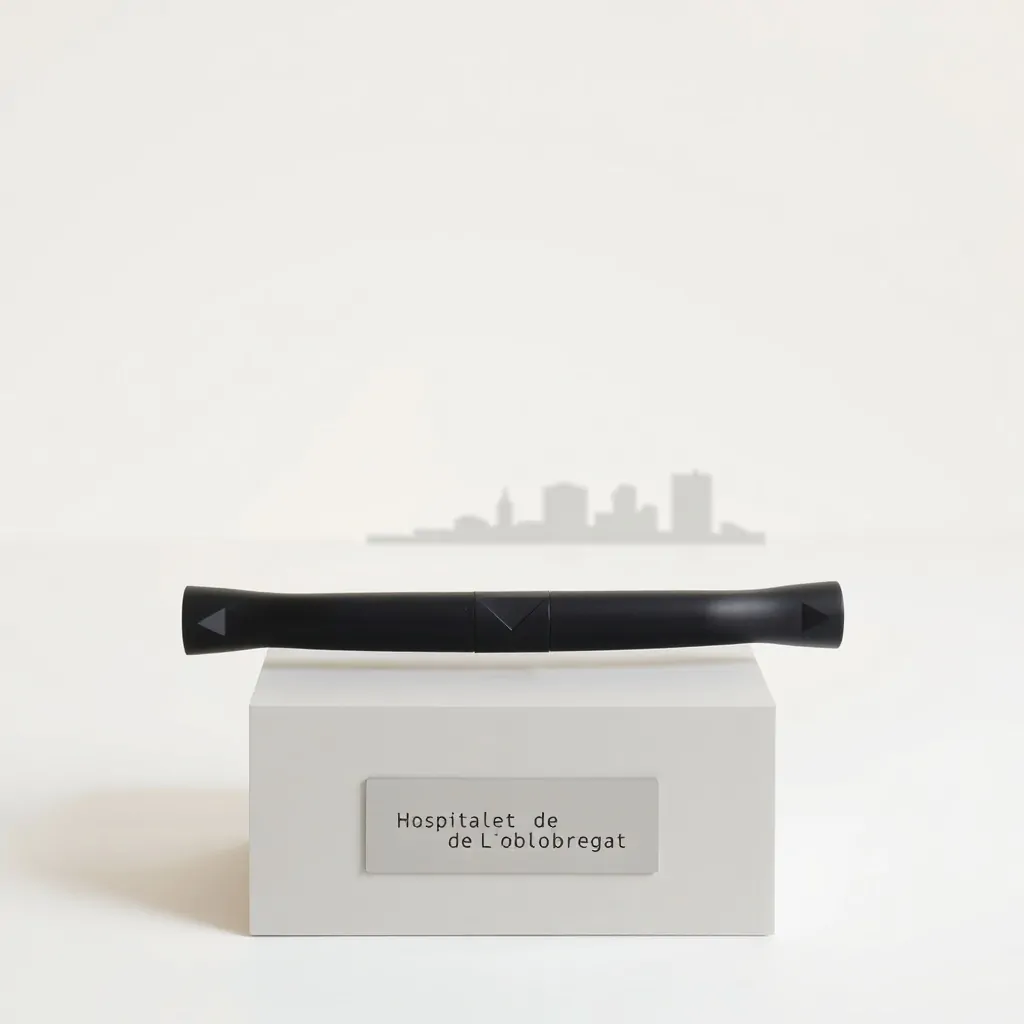 Barra de ballesta negra sobre un pedestal gris en Hospitalet de Llobregat, ideal para "Donde puedo comprar rejas de ballesta de calidad en Hospitalet de Llobregat a buen precio".